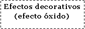 Cuadro de texto: Efectos decorativos(efecto xido)